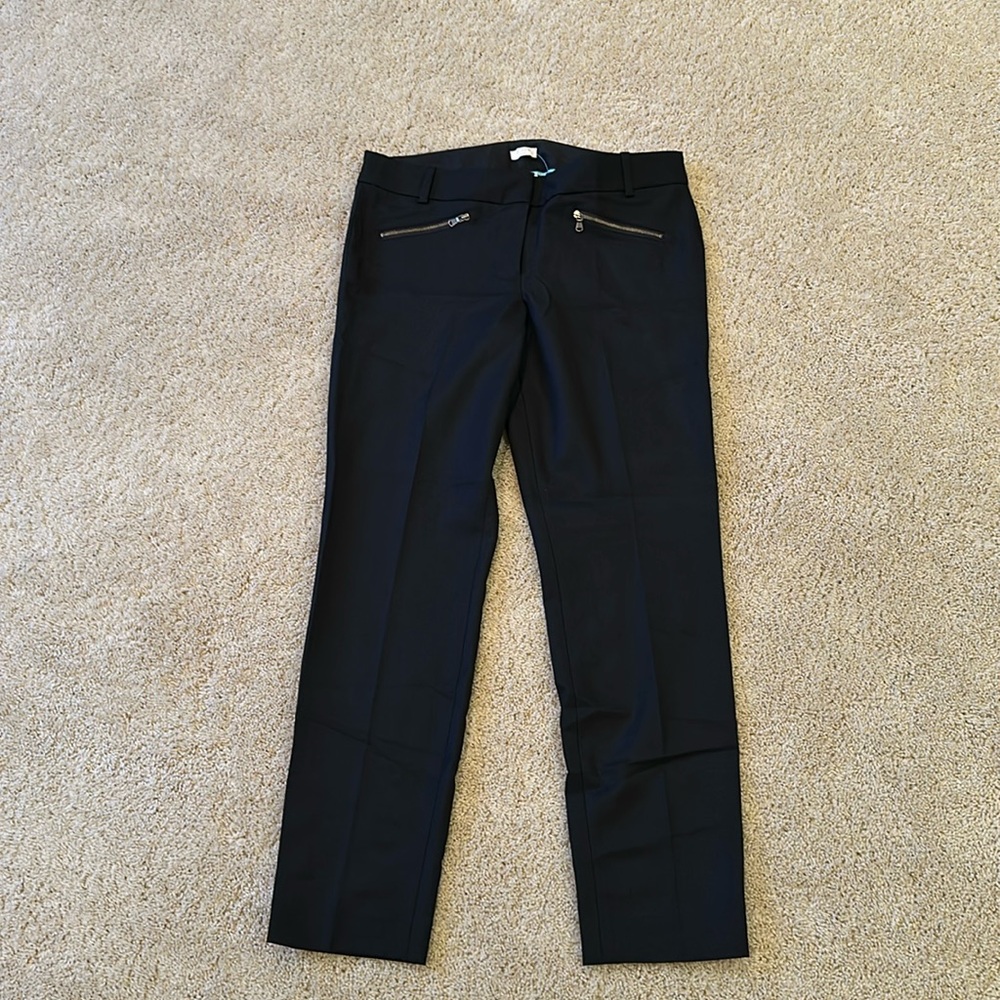 NWT JCrew Factory women's black stretch dress pants, size 8